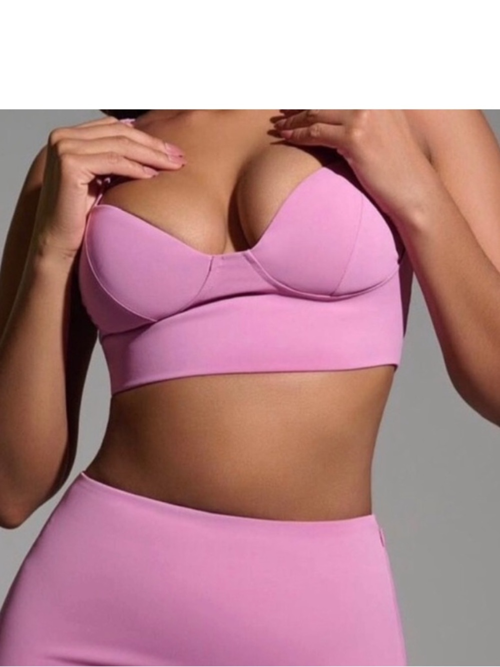 NWOT Naked Wardrobe Pink Bustier Top - Size Small